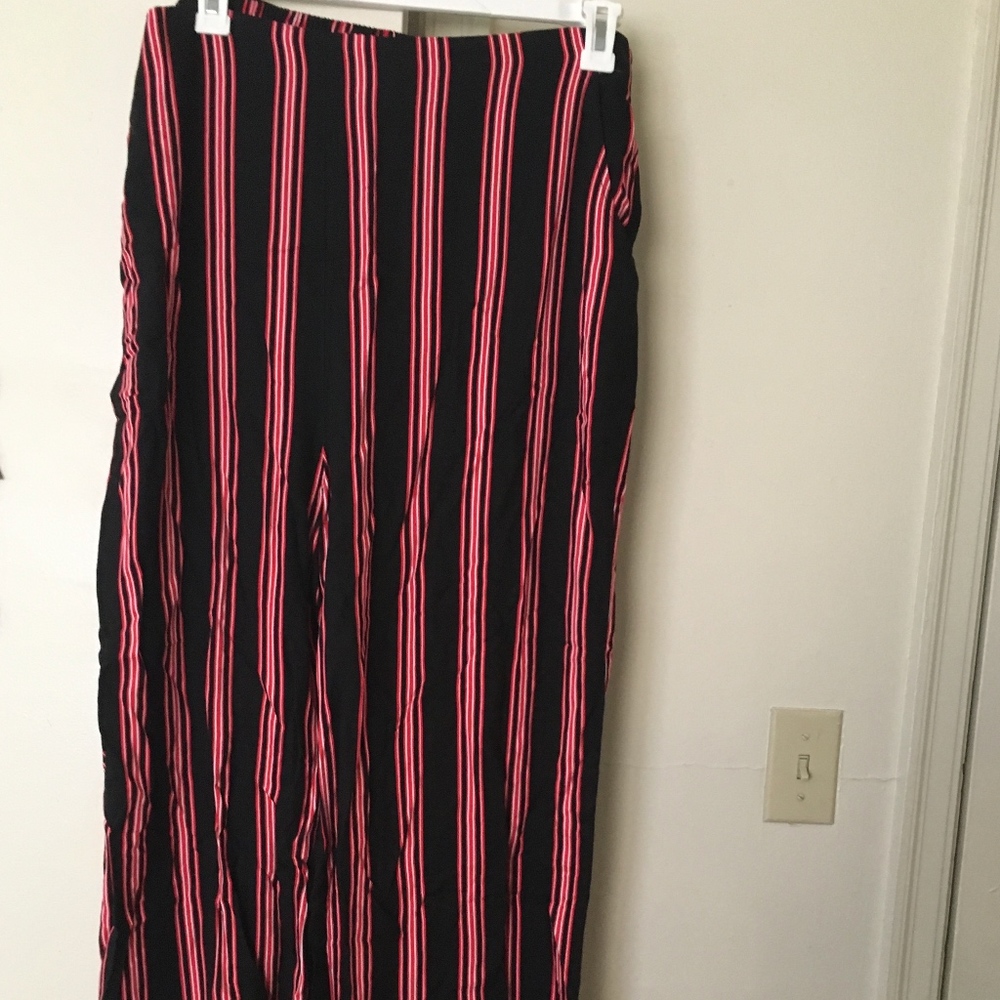 Black and White Pinstripe Pants